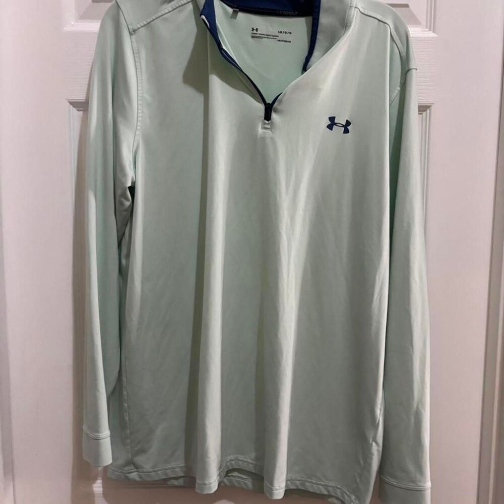 Under-armour Men's Green and Blue Sweatshirt